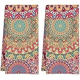 KXWQTRDD Mandala Vintage Hand Towels for Bathroom Set of 2,Absorbent Waffle Weave Kitchen Towels,Decorative Modern Bathroom Towel for Bath,Guest,Shower 16 X 24 Inch
