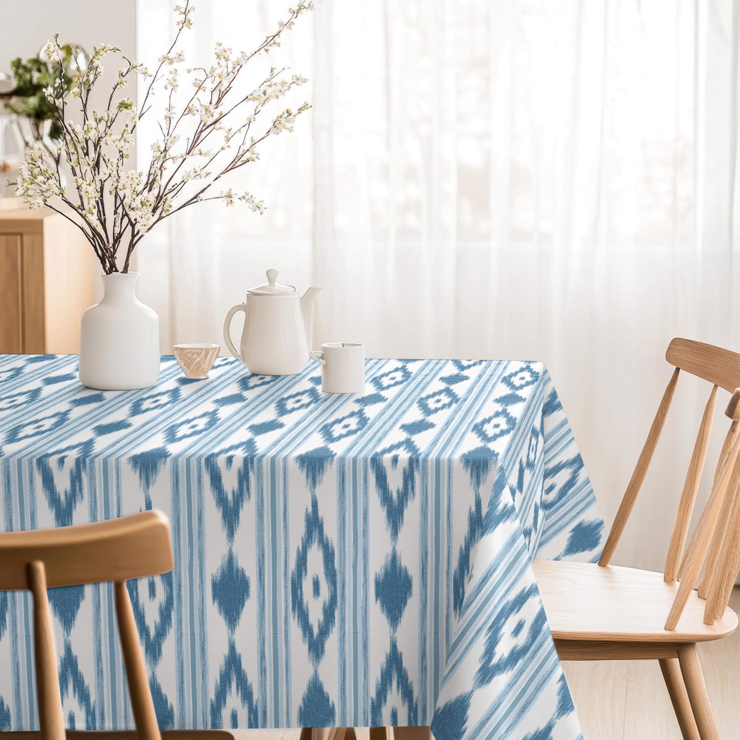 Martina Home Resin Coated Tablecloth Islands Light Blue 200cm x 140cm — image 1