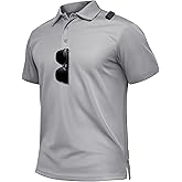 TACVASEN Polo Shirts for Men Dry Fit Short Sleeve Tactical Performance Collared Shirt Light UPF 50+ Work Golf Polos
