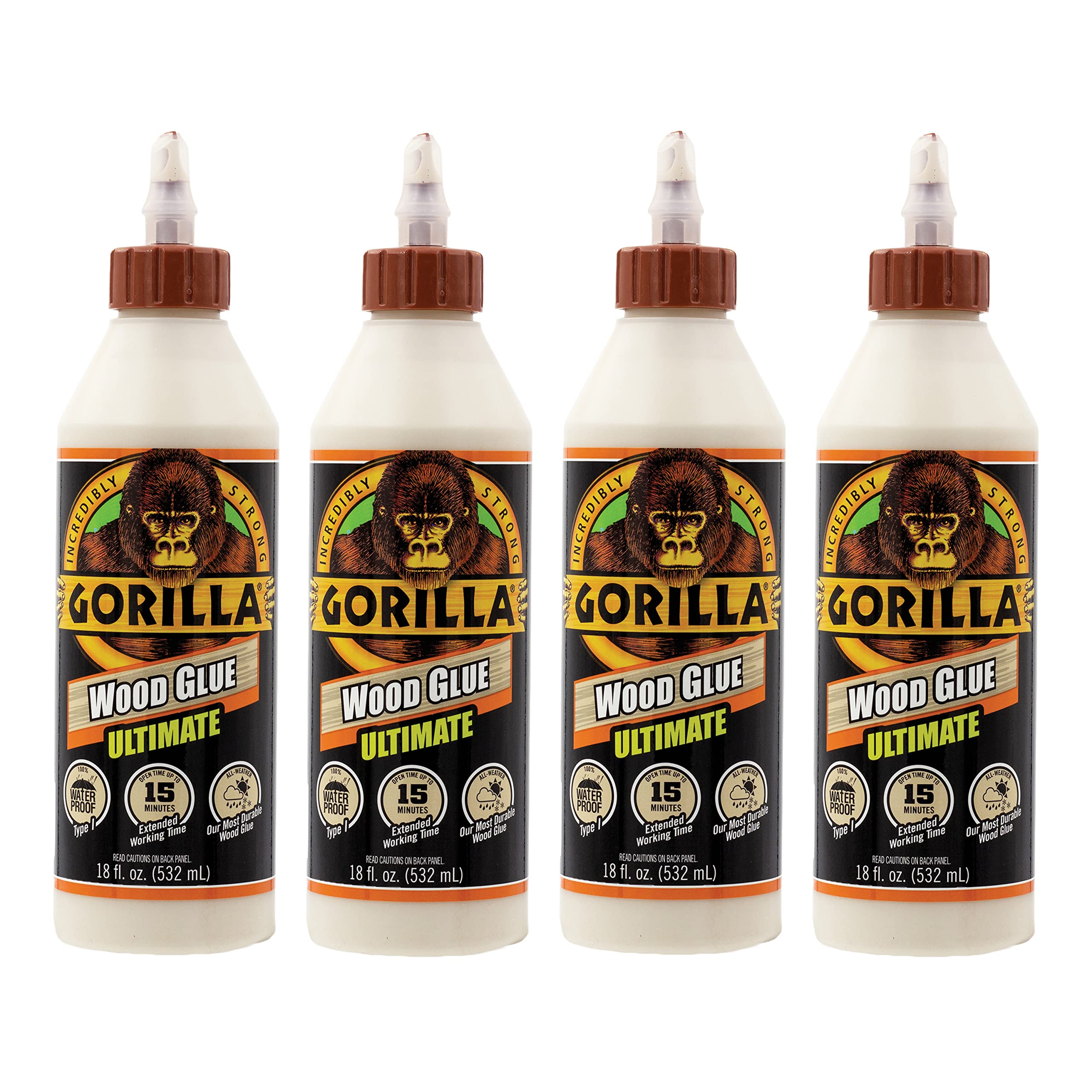 Gorilla Ultimate Waterproof Wood Glue, 18