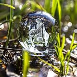 HDCRYSTALGIFTS Taurus Crystal Ball 60mm with Stand 3D Laser Engraved view 7