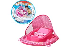 Swimways Infant Spring Float, Baby Pool Float with Canopy & UPF Protection