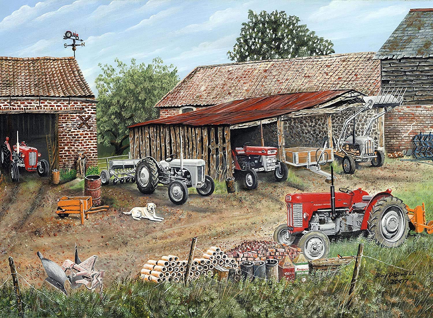 Red and Grey Fergies by Roy Didwell, 1000piece