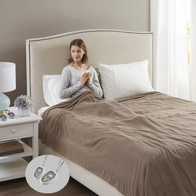 Beautyrest Electric Micro Fleece Luxury Soft Blanket ThrowSecure