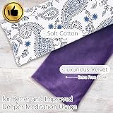 Hihealer Eye Pillow with Extra Cover Lavender Aromatherapy 25x10 cm 235 g White view 7