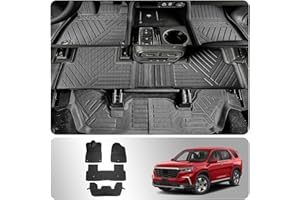 Thinzyou Floor Mats Compatible with 2023 2024 Honda Pilot Trunk Mat Cargo Mat Cargo Liner TPE All Weather Trunk Liner Pilot Accessories (Floor Mats)