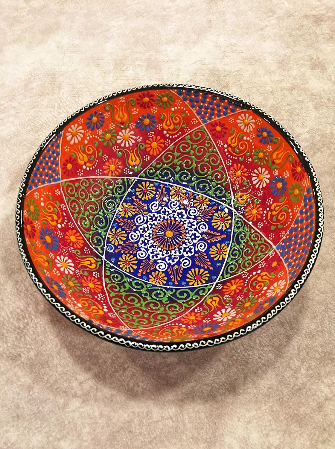 10'' Handmade Decorative Turkish Ceramic Salad