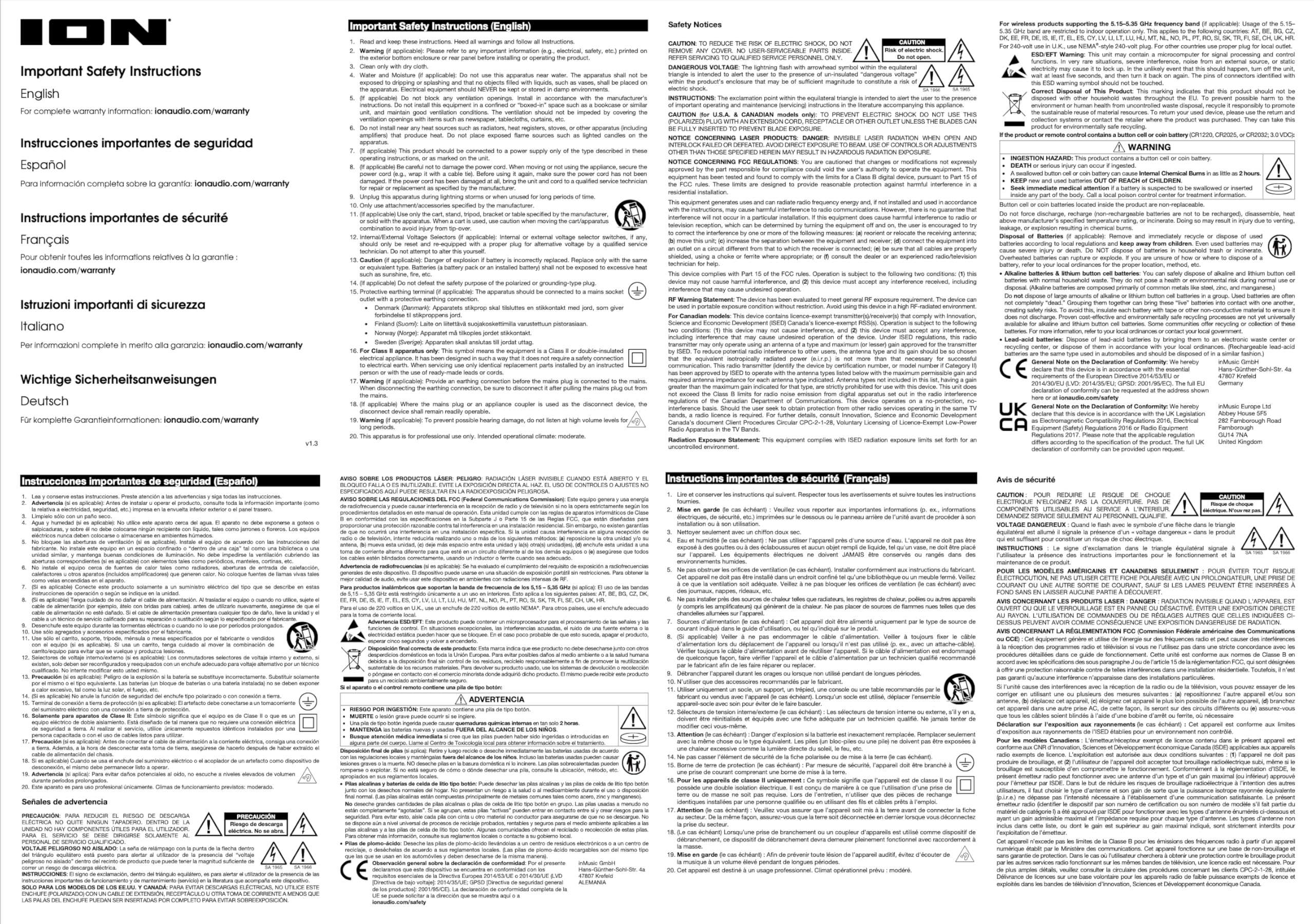 Ion Audio Bright Max Indoor/Outdoor 360 Degree Bluetooth Speaker