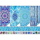 4 Pack Microfiber Thin Beach Towel Lightweight 71x32 Extra Large Sand Free Soft Towels Quick Dry for Travel Pool Yoga Gym Sports Beach Accessories Vacation Essential Gift