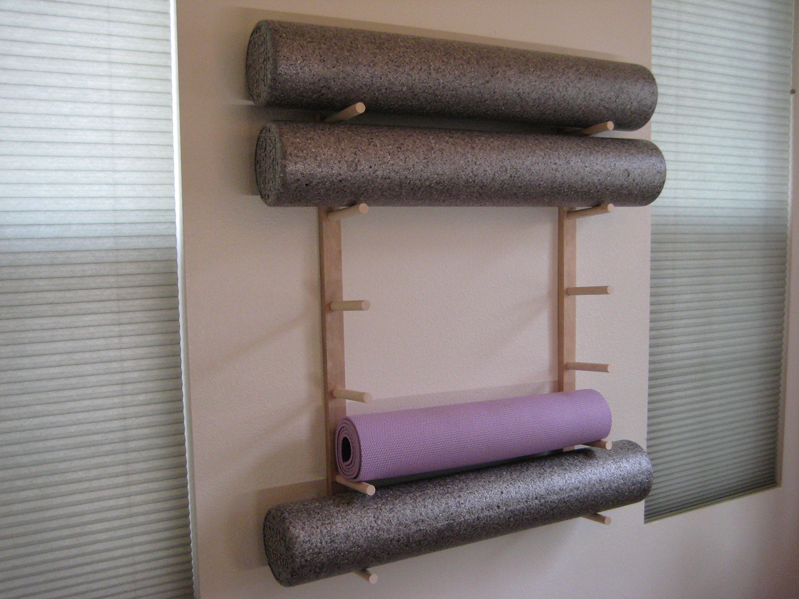 yoga mat storage rack wall mount