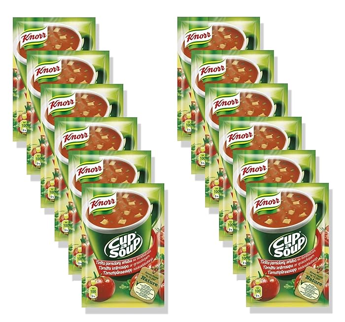 KNORR Cup a Soup Instant Soup Tomato With Croutons - Pack of 12
