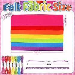 ZAIONE Soft Felt Fabric Sheets Bundle Rainbow