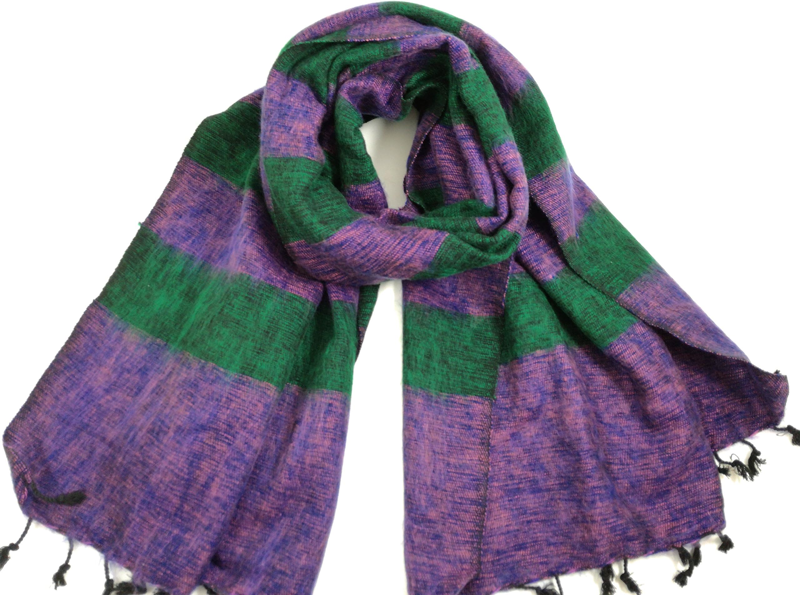 SUPER SOFT AND COSY “YAK” SHAWL THE ORIGINAL OVERSIZED BLANKET SCARF: a luxurious 190cm x 85cm in size - Multi Colour Stripes