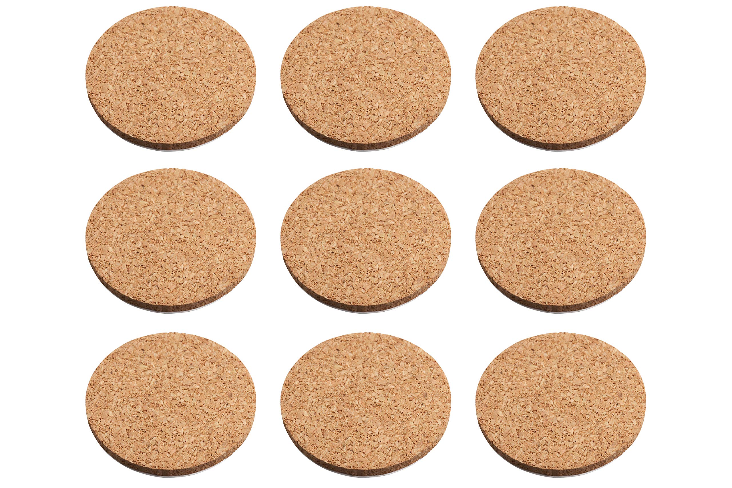 Metafranc 646086 Cork pad self-Adhesive, Diameter, Pack of 9, Brown, Ø 28 mm (9 Stück)