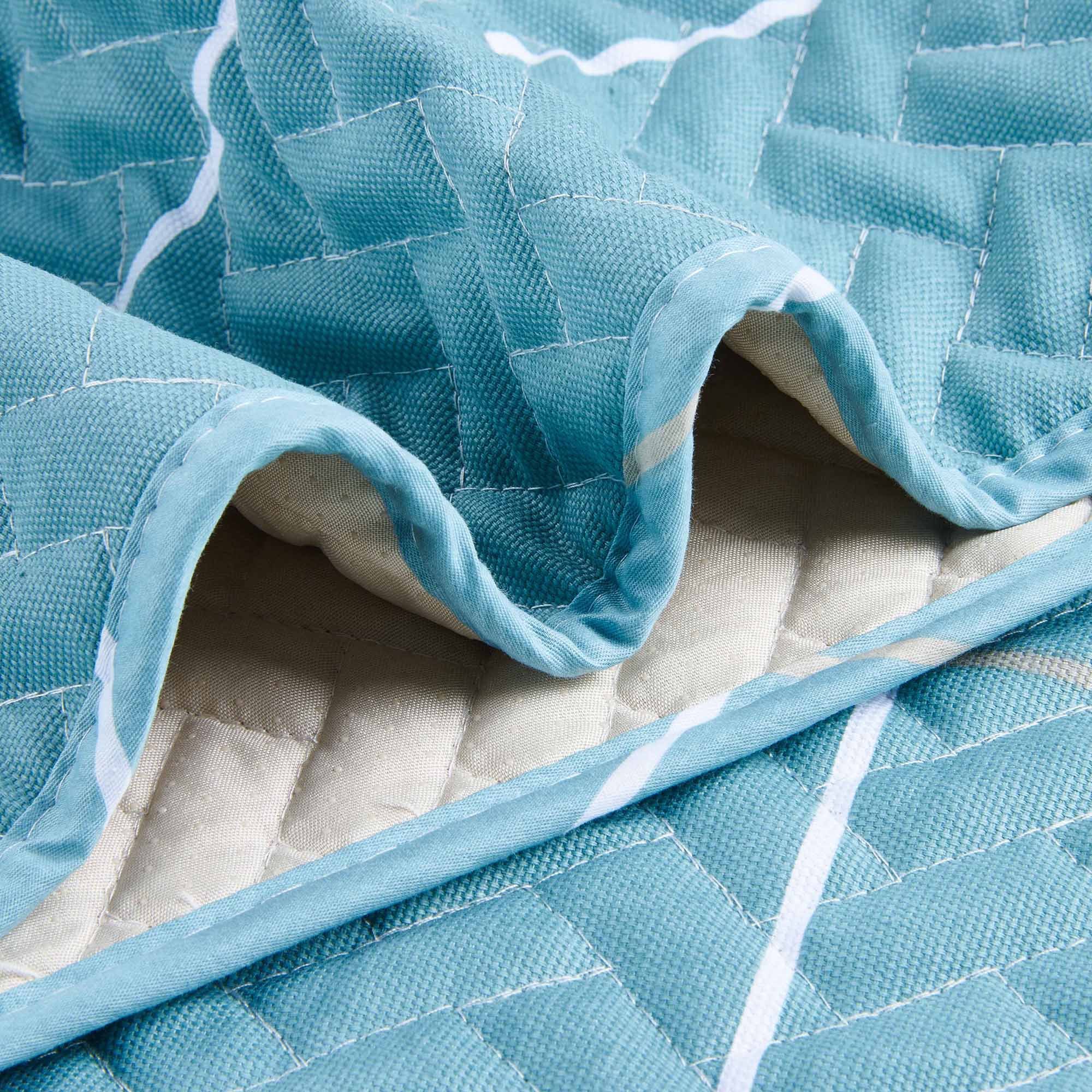 Cotton Non-Slip Sofa Seats Mat Cover Pad Furniture Protectors With Multi (Lake Blue, 36\