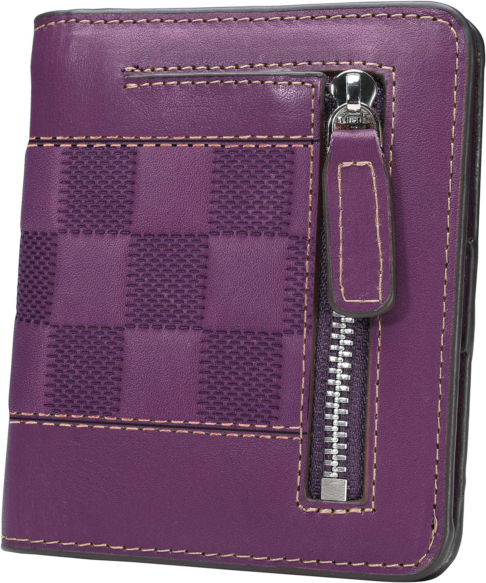 AINIMOER Small Leather Wallet for Women, Ladies Credit Card Holder RFID Blocking Women's Mini Bifold Pocket Purse