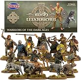 Wargames Delivered - Victrix Dark Age Irish and Dogs Miniatures Model Set | 34 Models Warriors &amp; 8 Dogs for History Enthusiasts - Perfect for Display or as a Unique Gift for Fans of Medieval History