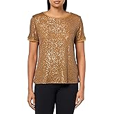 Anne Klein Women's Short-Sleeve Sequin Top