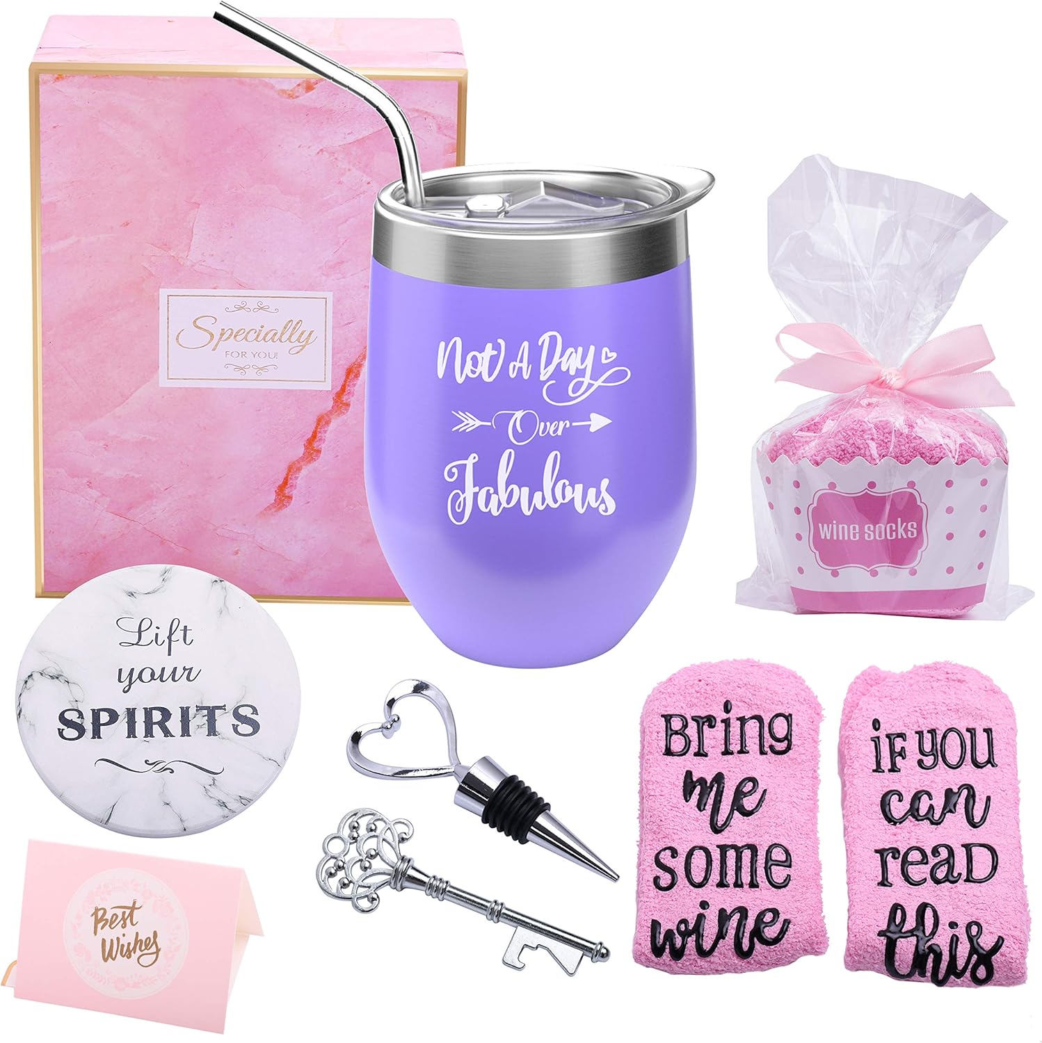 Amazon.com | Yorktend Not a Day Over Fabulous Wine Tumbler - Fun