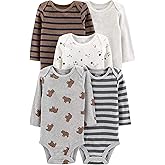 Simple Joys by Carter's Baby-Boys Long-Sleeve Bodysuit Pack of 5Bodysuit