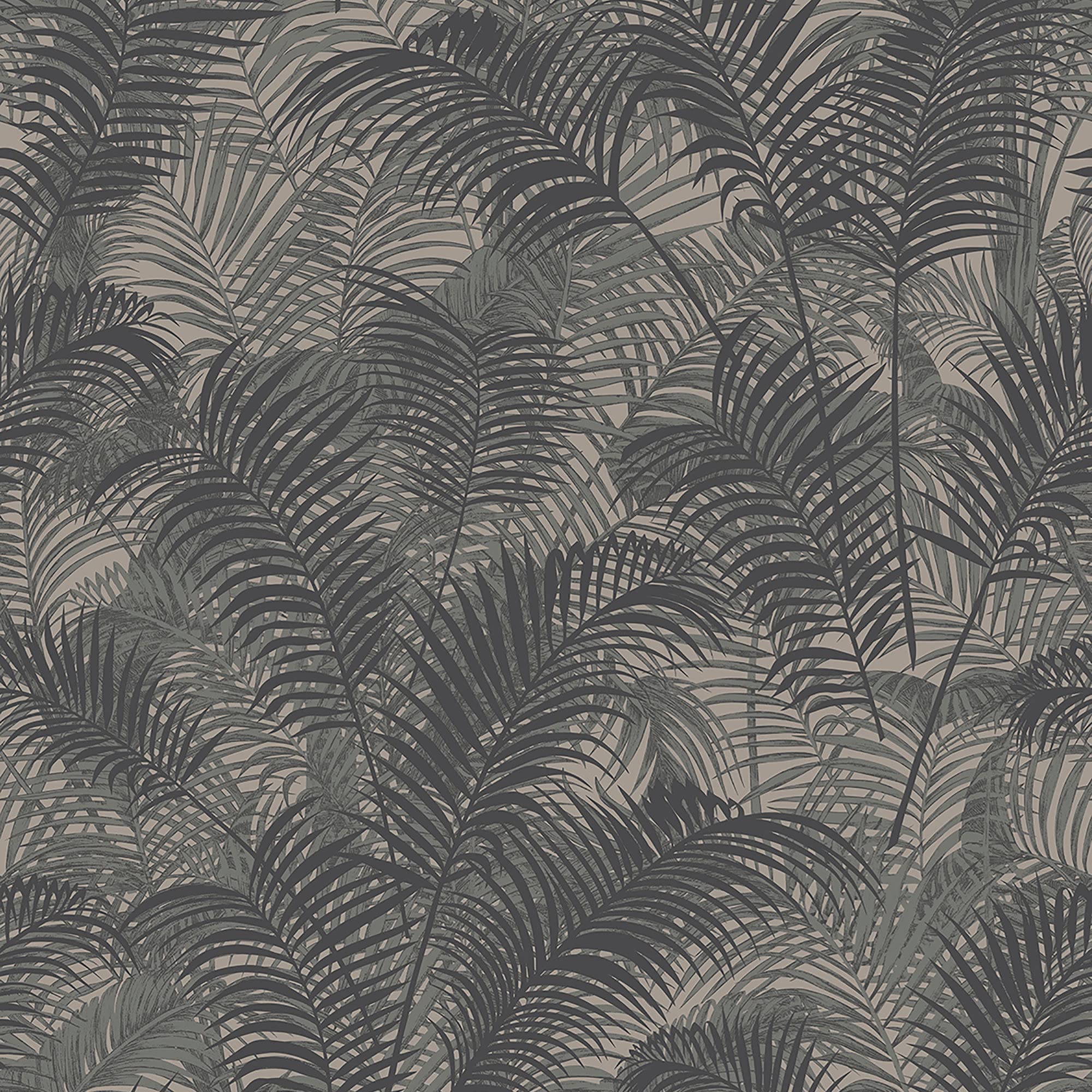 Galerie BL22762 Botanica Tropical Leaves Wallpaper, Taupe, 10.05m x 53cm