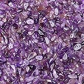 ZHIYUXI 400pcs Amethyst Beads Purple Beads 5-8mm Crystals Gemstones for Bracelet Making 2 Strands Irregular Amethyst Stones Loose Rocks Bead for Jewelry Making Hole Drilled DIY Craft Necklace Gifts