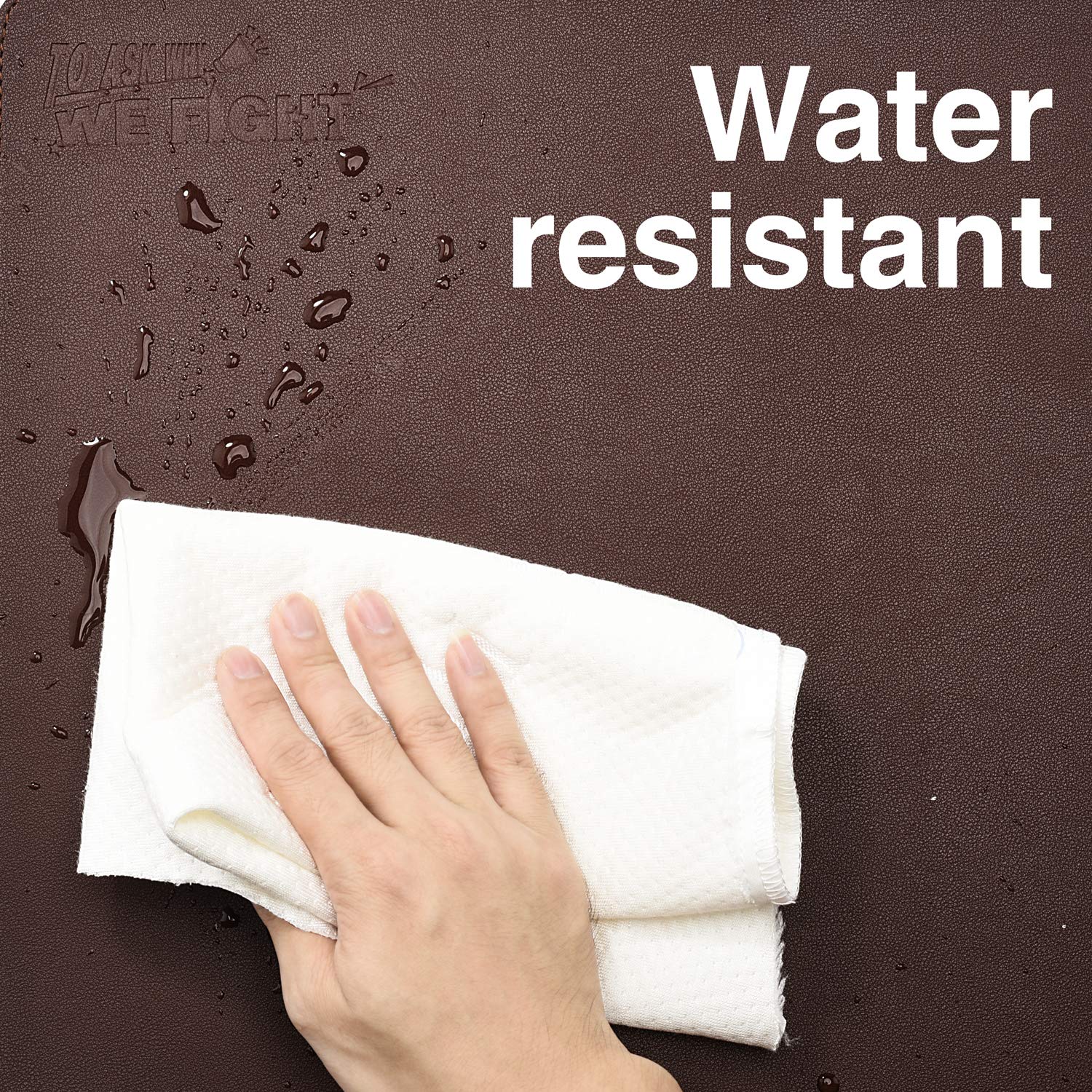 ACSTEP Office Desk Pad Ultrathin Desk Pad Protector Waterproof PU Leather Desk Blotter Pad Desk Writing Mat Dark Brown for Office,Home 31.2\