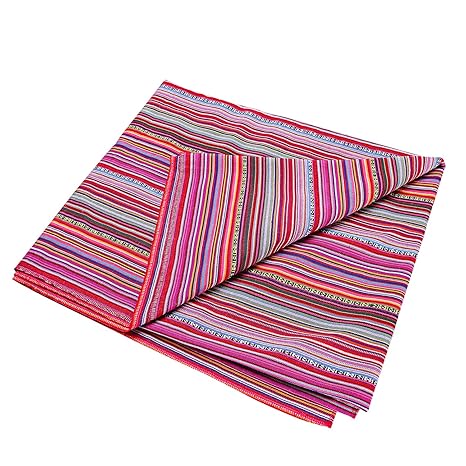 LGHome Mexican Yoga Blanket Coloful Mexican Serape Throw as Beach Throw Seat Cover, 60x72inch