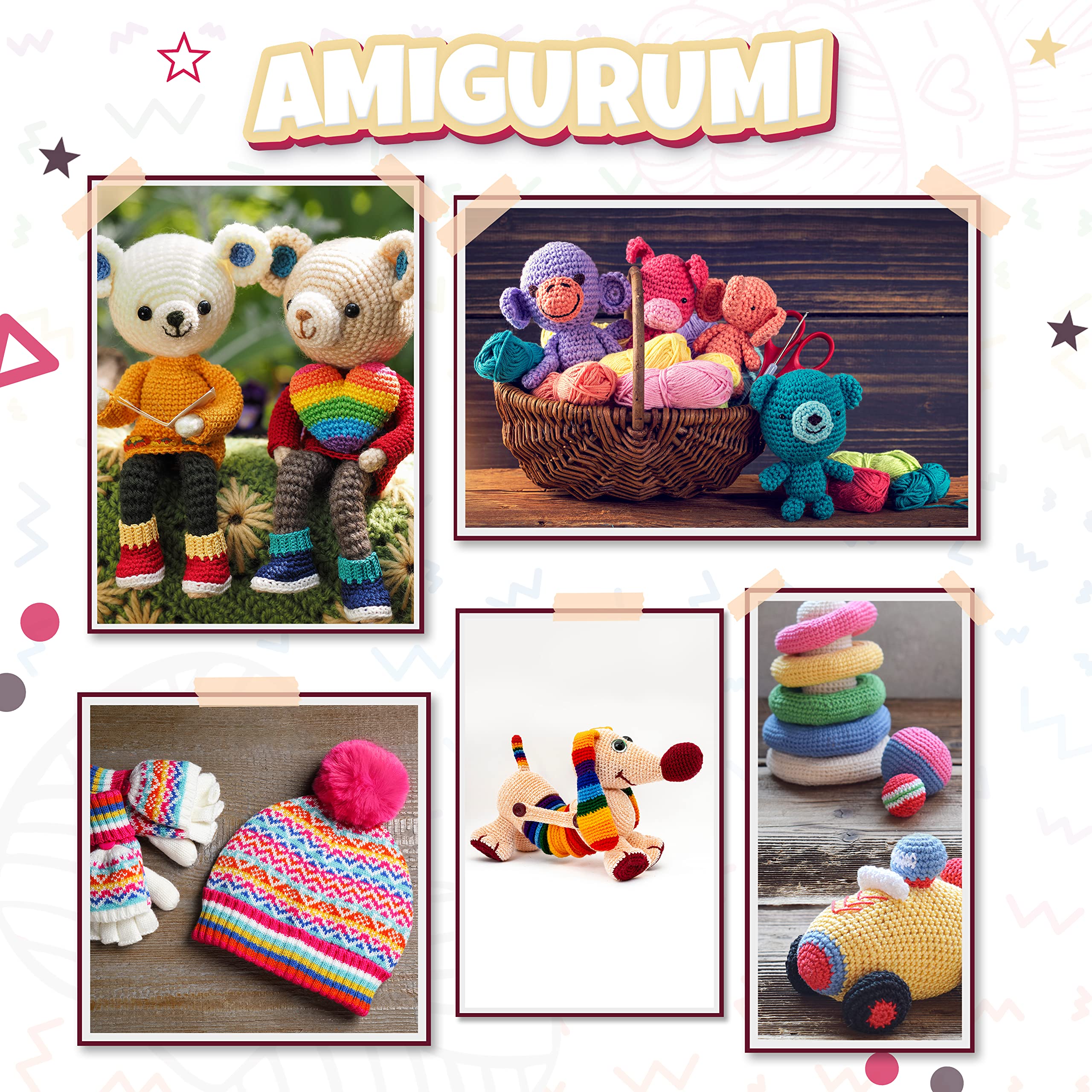 TYH Supplies 10 Acrylic Yarn Pack | 700 Yard Soft Yarn Medium Weight | Beginner Assorted Yarn Set | 10 Unique Colors 70 Yard Each Skein | Multipack for Amigurumi and Crafts