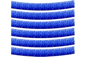 CLAYGHSEN 6 Pack 10 Feet Foil Fringe Garland Metallic Tinsel Streamers Banner Wall Hanging Curtain Backdrop Banner for Parade Floats, Thanksgiving, Christmas, Birthday, Halloween Party Decorations(Blue)