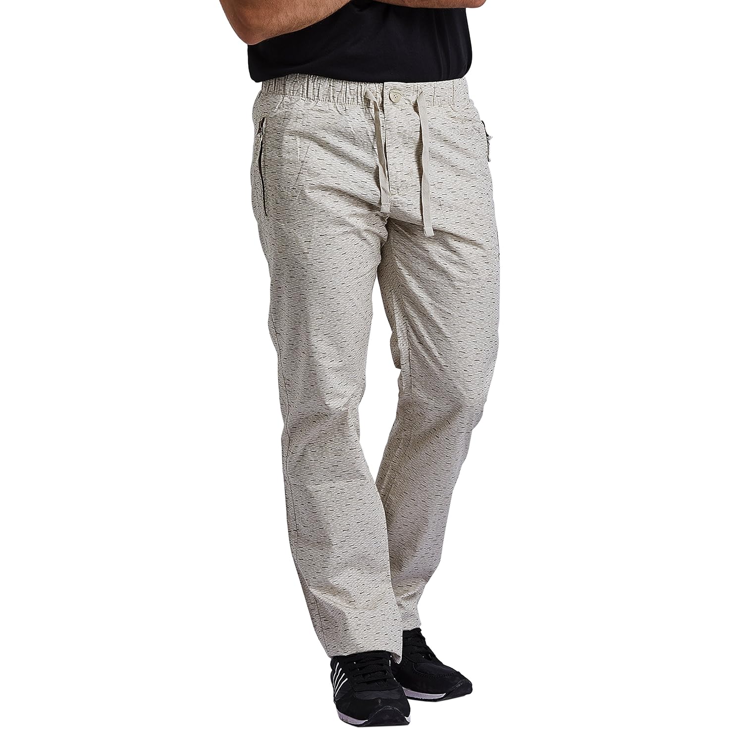 beevee mens beige elasticated pyjamas with drawstring