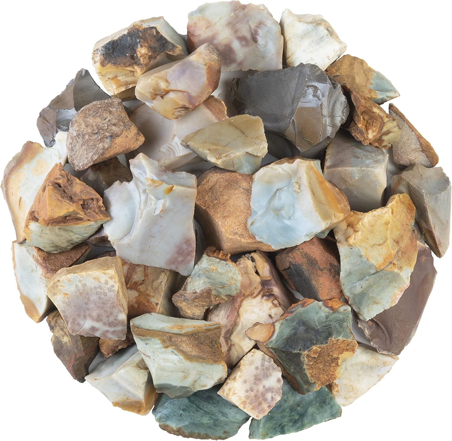 Indoor Fountains & Accessories - Crocon 1LB Jasper Rough Stones and Crystals Bulk - Raw Gemstone for Tumbling Cabbing Polishing Gem Mining Chakra Balancing Reiki Crystal Healing Good Luck Fountain Rocks Home Décor Gifts