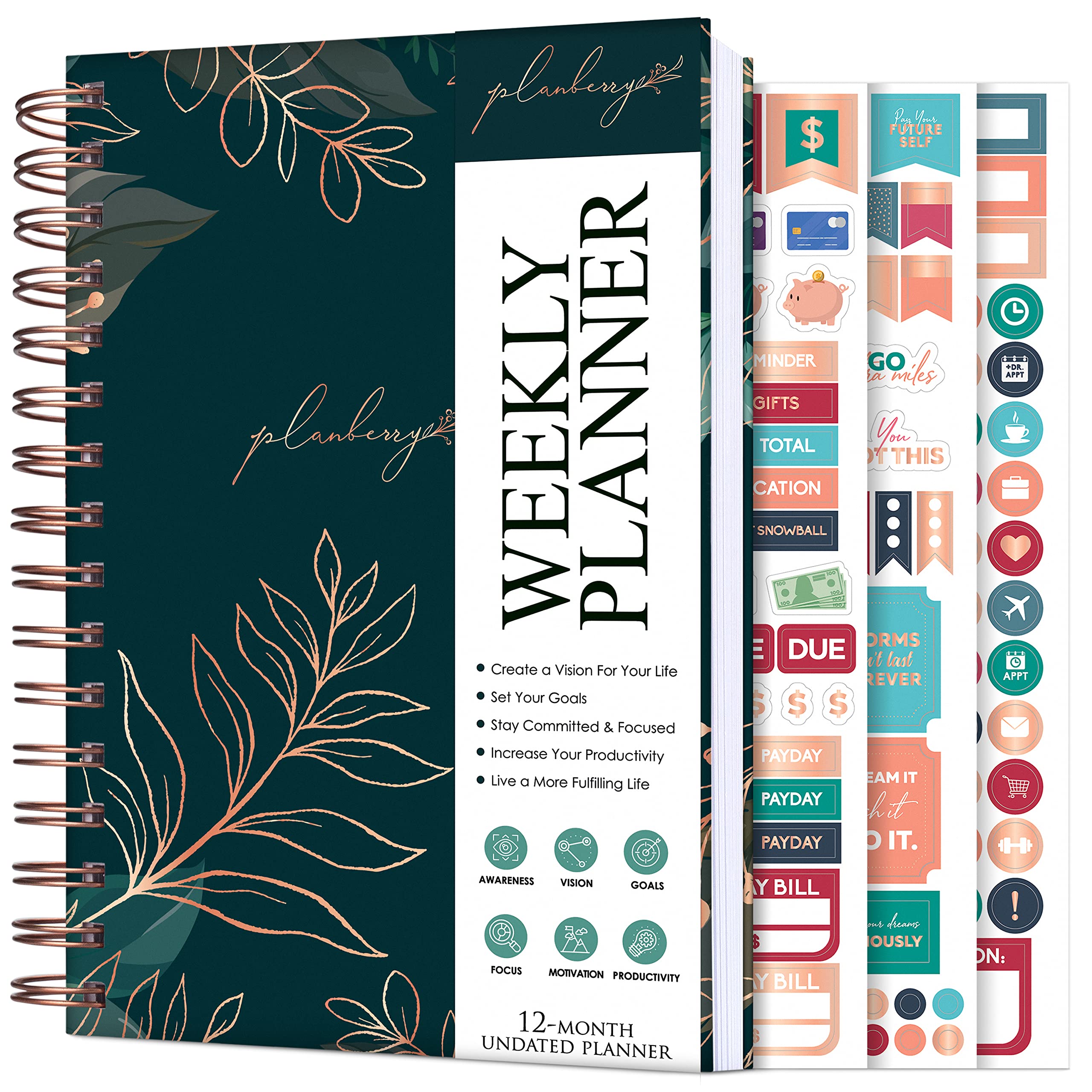 PLANBERRY Teacher Planner – Undated School Year Plan Book For Teachers With