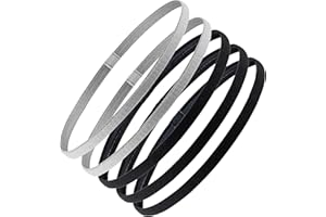 TENGFENG Girls Sport Headbands Non-Slip Hairband - Athletic Grip Elastic Single Skinny Sweatbands for Guide Sweat When Running Soccer Basketball Yoga Tennis Cycling 10 Pack