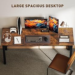 HOMCOM Modern Simple Large Computer Desk, 71" Long