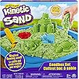 Kinetic Sand, Sandbox Playset with 1lb of Green and 3 Molds, for Ages 3 and up