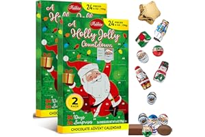 THE MADELAINE CHOCOLATE COMPANY Madelaine Chocolate 2025 Advent Calendar - Christmas Countdown with 24 Individually Wrapped Milk Chocolate Treats - Perfect Holiday Gift for Kids - 6 oz - Pack of 2
