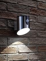 Auraglow Stainless Steel Outdoor LED PIR Wall Light IP44 110lm 6000K view 2