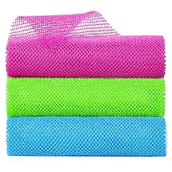 Metene 3 Pieces African Exfoliating Net, Colorful