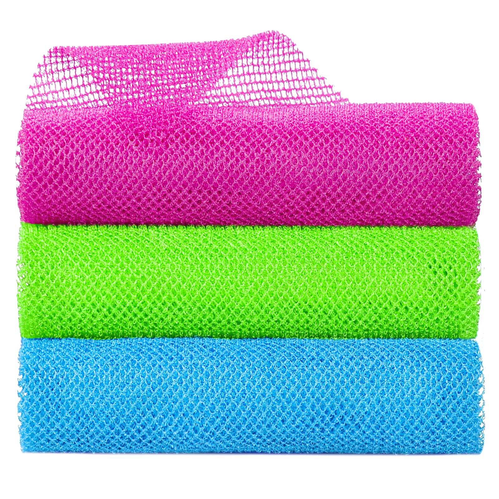 Metene 3 Pieces African Exfoliating Net, Colorful