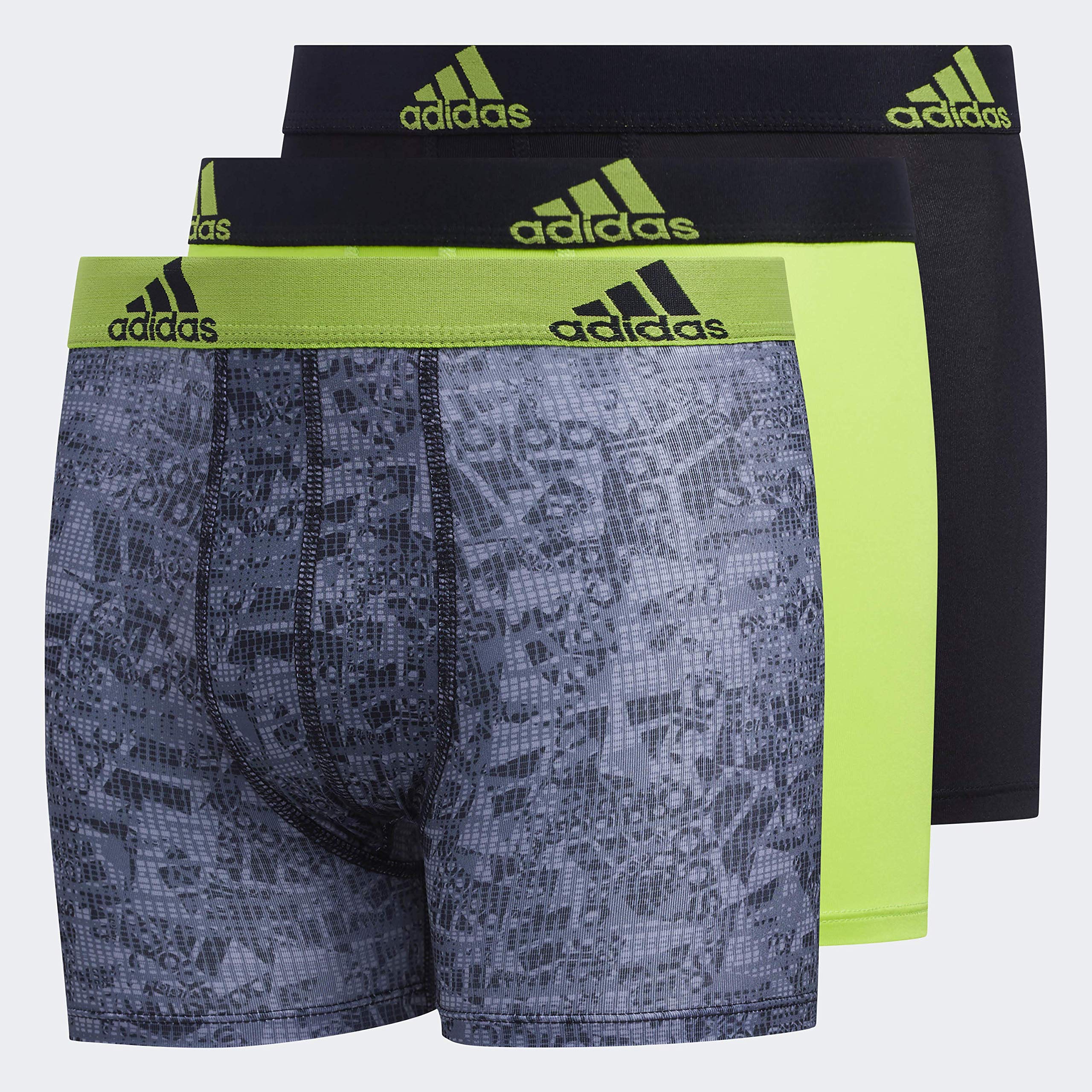 adidas boys Youth Kidsboy's Performance Boxer Briefs Underwear (3pack