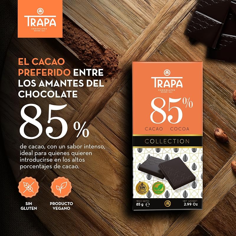 COLEÇÃO | Chocolate Negro 85% Cacau | Tablet 85 g | Sem glúten