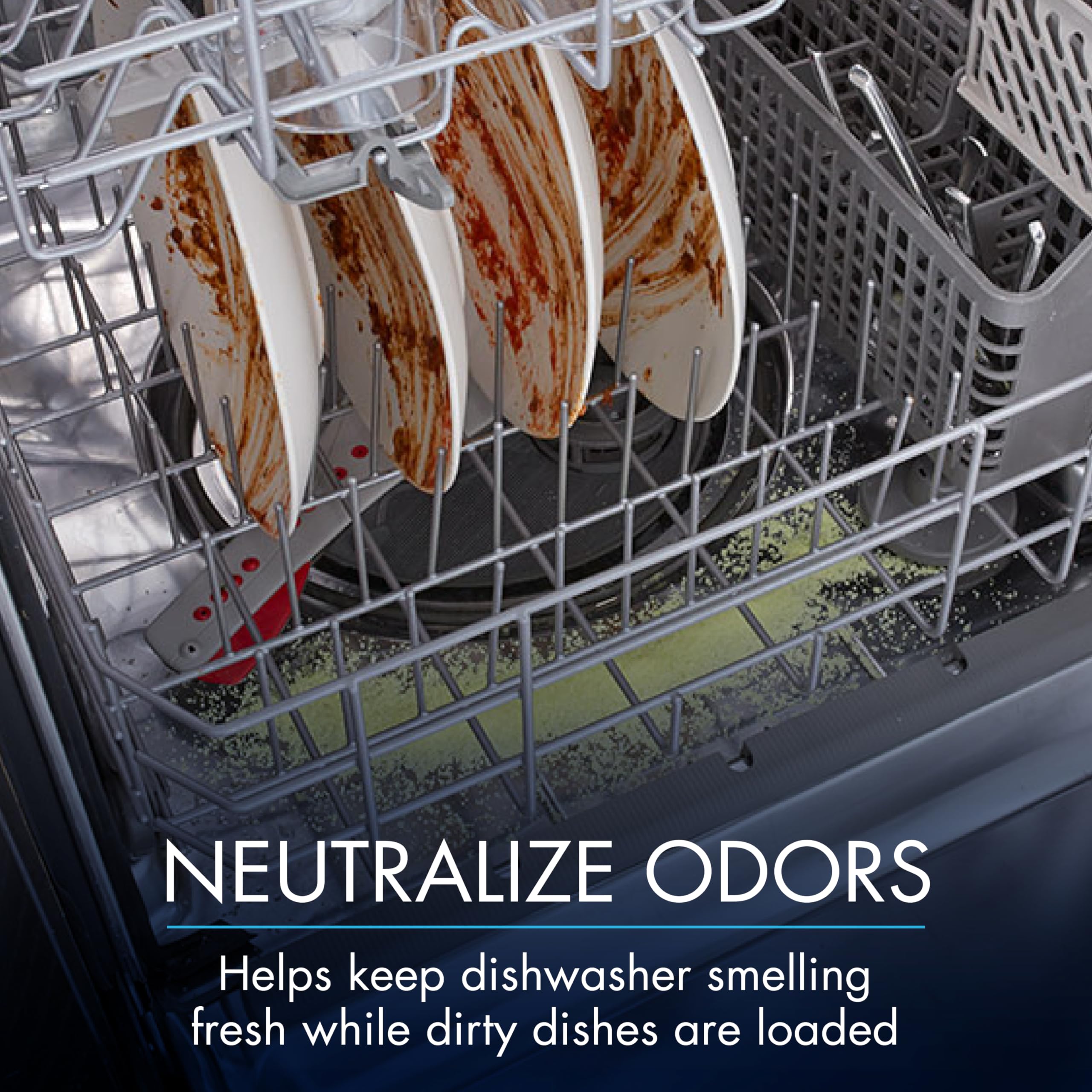 Glisten Dishwasher Detergent Booster and Freshener, Helps Eliminate Odors, Spots, and Stains, Lemon Scent, Made in the USA, 28 Ounce Bottle
