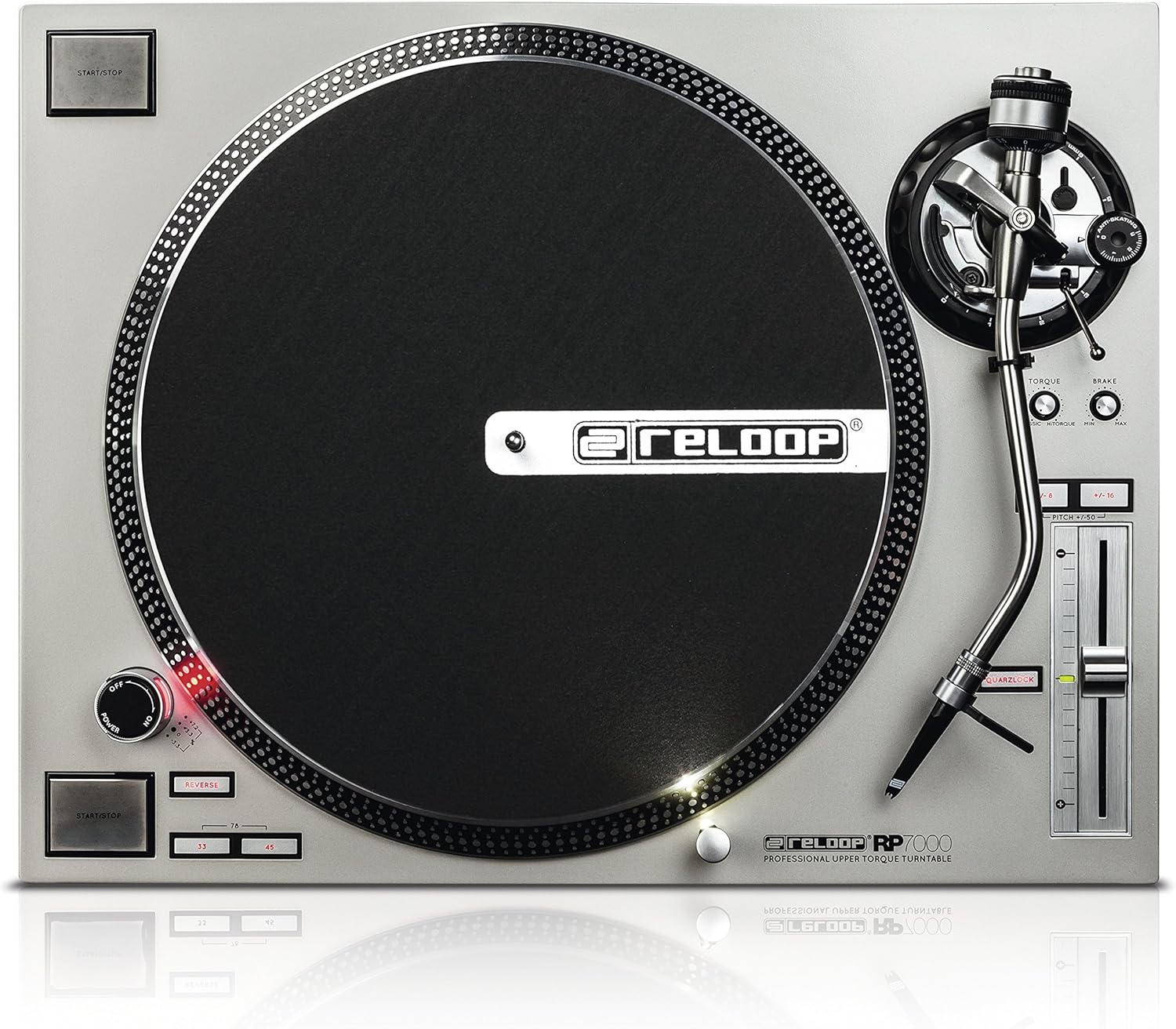 Reloop RP-7000 silver - tornamesas para dj (Accionamiento directo, 33 1