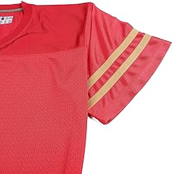 DEHANER Red Football Jersey for Men Women Boys
