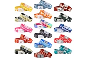 EYxsaxenk NFC Bible Verse Bracelet Religious Daily Bible Verse Nfc Bracelets Inspirational Christian Friendship Accessory Men Women Teen Birthday Jewelry Gift Party Supplies