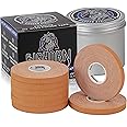 Bighorn Athletics Pro Series Jiu-Jitsu Finger Tape, 8-Rolls with Tin Holder, Enhanced Strength, Residue-Free (0.3-Inch, Nude)