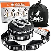 MalloMe Hammock Straps for Trees - Swing Straps - Multi-Purpose Hanging Kit, Heavy Duty Adjustable Tree Strap for Hammocks, Swings &amp; Outdoor Use, Safe for Branch or Between 2 Trees