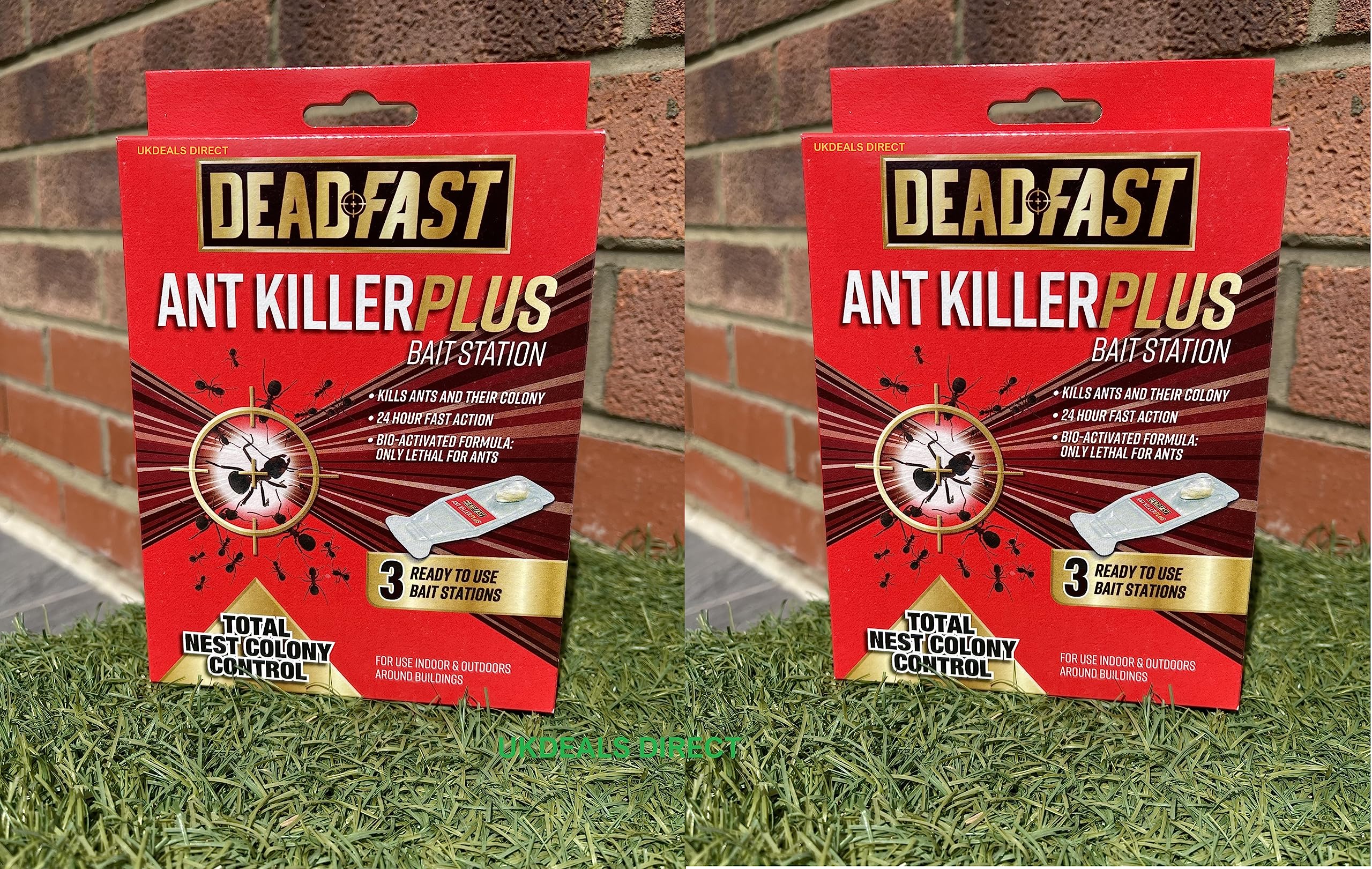 UKDD® Action Fast Ant Killer Plus Bait Station 3 x 4g, Natural Kills the entire nest Ant stop Ant Trap (Pack of 2 (6 Bait Station 4g Each))
