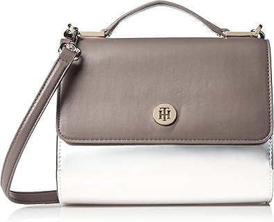 Amazon トミーヒルフィガー Tommy Hilfiger メタリックショルダーバッグ Aw0aw Free シルバー Tommy Hilfiger トミーヒルフィガー ショルダーバッグ